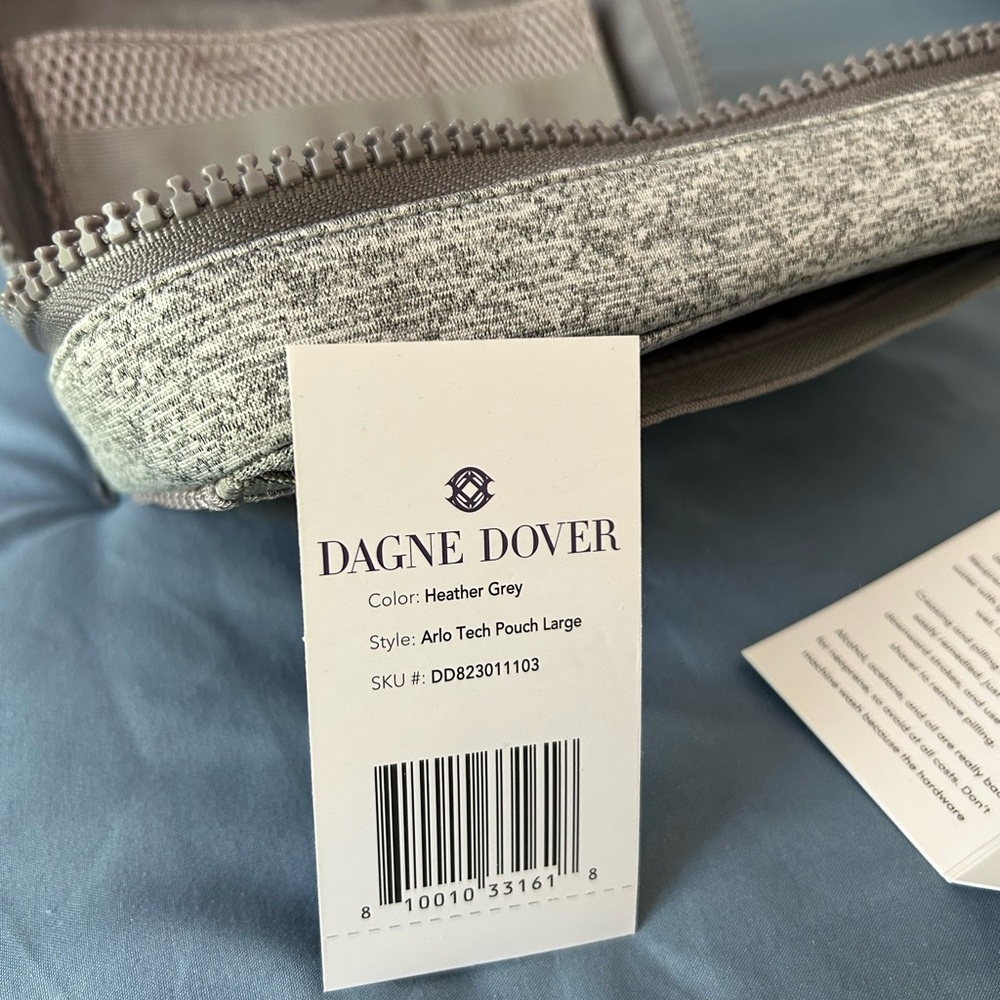 Dagne Dover Arlo Tech Pouch in Heather Grey